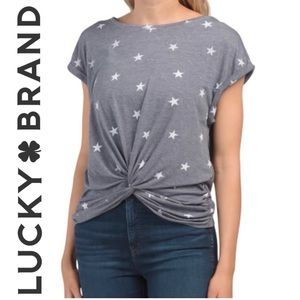 Lucky 🍀 Brand Twisted Stars Tee S/M/L New 🇺🇸